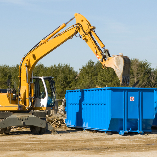 what size residential dumpster rentals are available in Arcola Mississippi